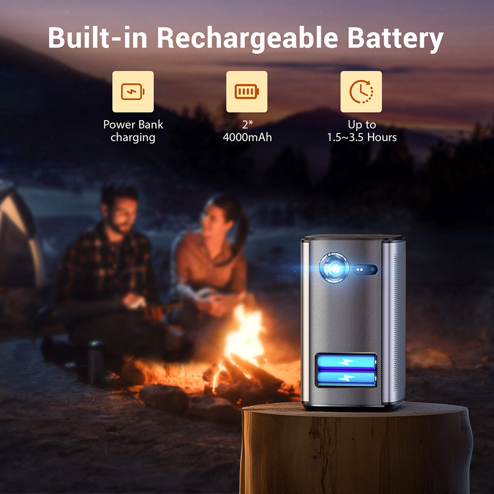 P70 Android DLP Projector – Portable, 300 ANSI, Laser Auto Focus, 3 Hour Battery Life