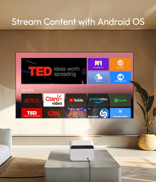 U12 Android LCD Projector – Full HD, 800 ANSI, Auto Focus, 300 inches