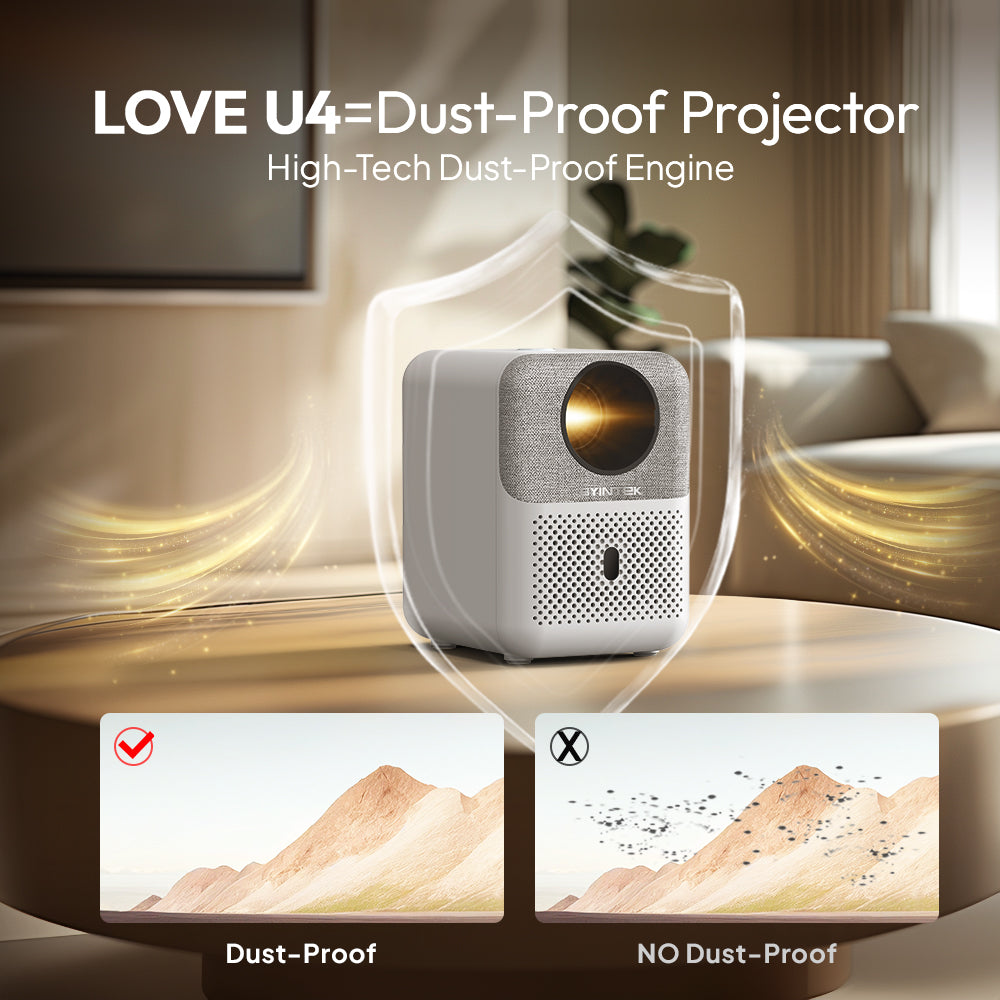 Vidéoprojecteur LCD Android U4 – HD 720p, 260 ANSI, compact, Wi-Fi 5G BYINTEK  Vidéoprojecteur LCD