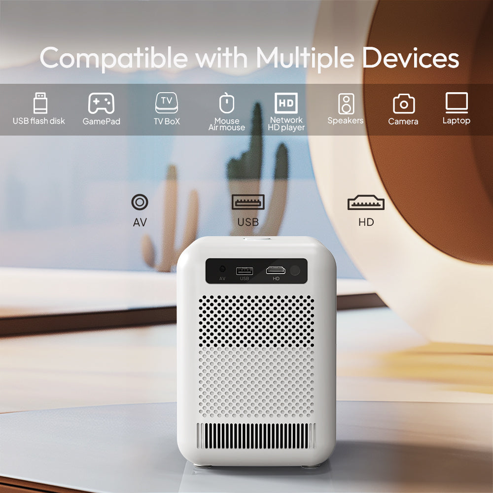 Vidéoprojecteur LCD Android U4 – HD 720p, 260 ANSI, compact, Wi-Fi 5G BYINTEK  Vidéoprojecteur LCD